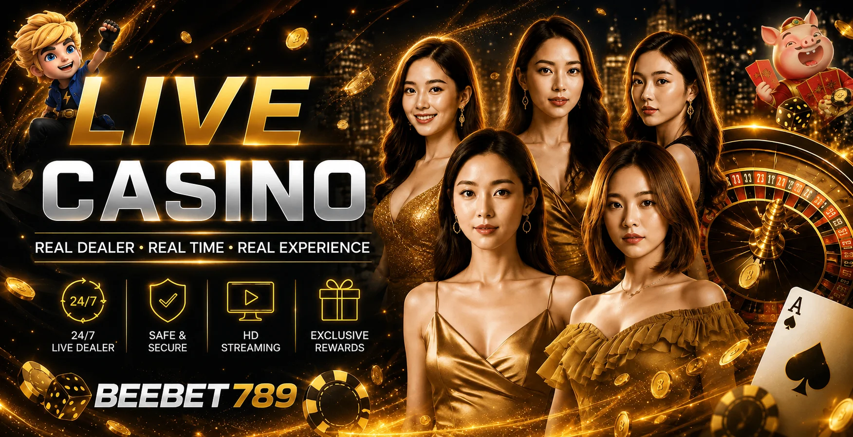 คาสิโนสด BEEBET789 พร้อมดีลเลอร์และรูเล็ต